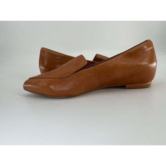 SALE Frankie4 Faye Reptile Embossed Flat Slip On Shoes Sz 7.5 Tan Leather - Picture 6 of 10